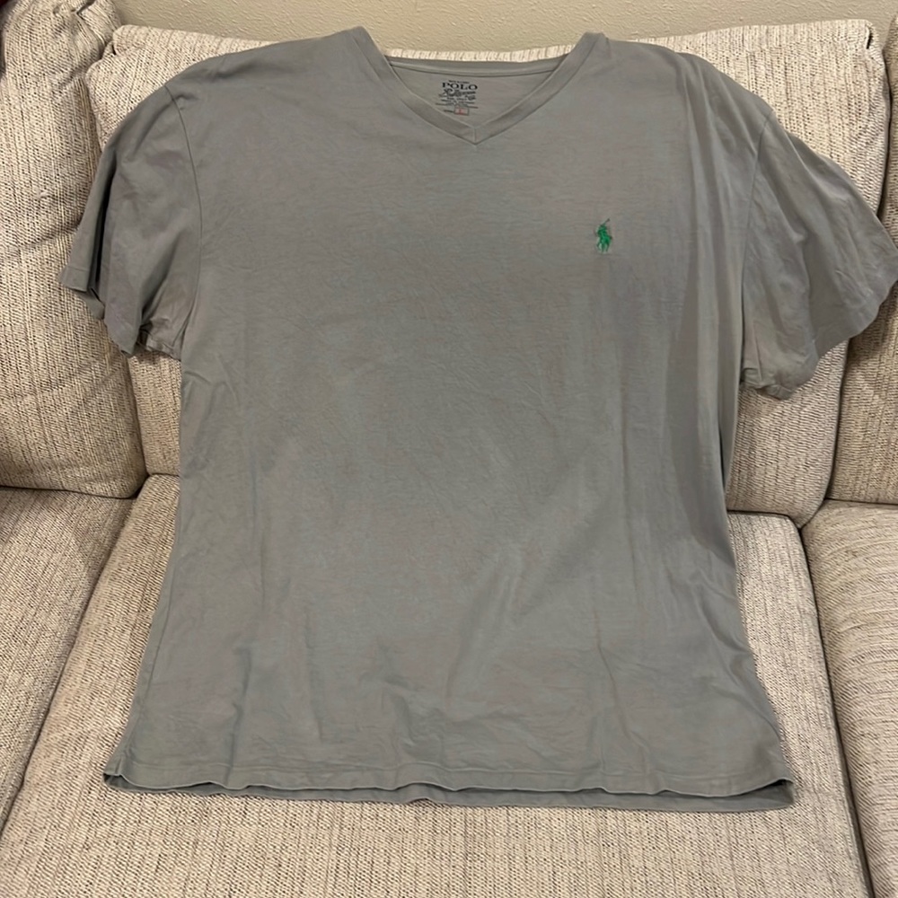 Men’s V-neck Ralph Lauren polo T-shirt size large.
